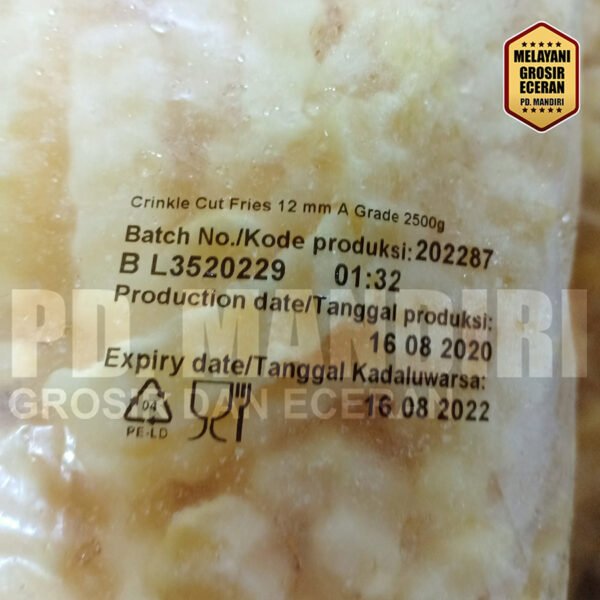 French Crinkle Cut 2,5 Kg Kentang Potong Beku